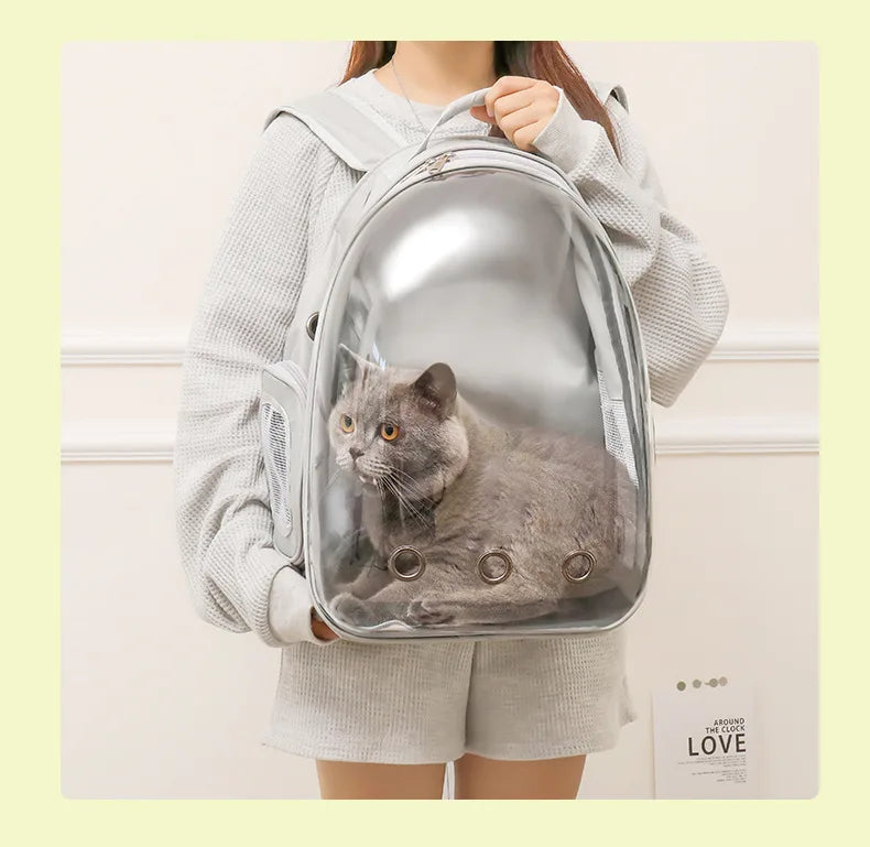 2025 Nova Cápsula Espacial Transparente Bolsa para Gatos Bolsa de Ombro Respirável Bolsa Portátil para Gatos Suprimentos para Animais de Estimação Mochila para Animais de Estimação