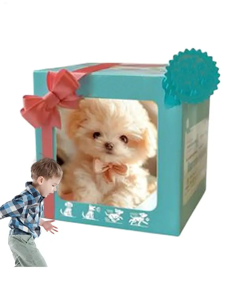 Simulação inteligente de cachorro robô elétrico de estimação que parece real, andando, brinquedo de pelúcia robô interativo interessante para presente