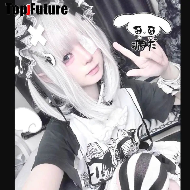 Mulheres Y2K Garota sangrenta punk Harajuku Gótico Lolita doente ferido colar curto Halloween cosplay adereços subcultura Gargantilhas Gargantilha
