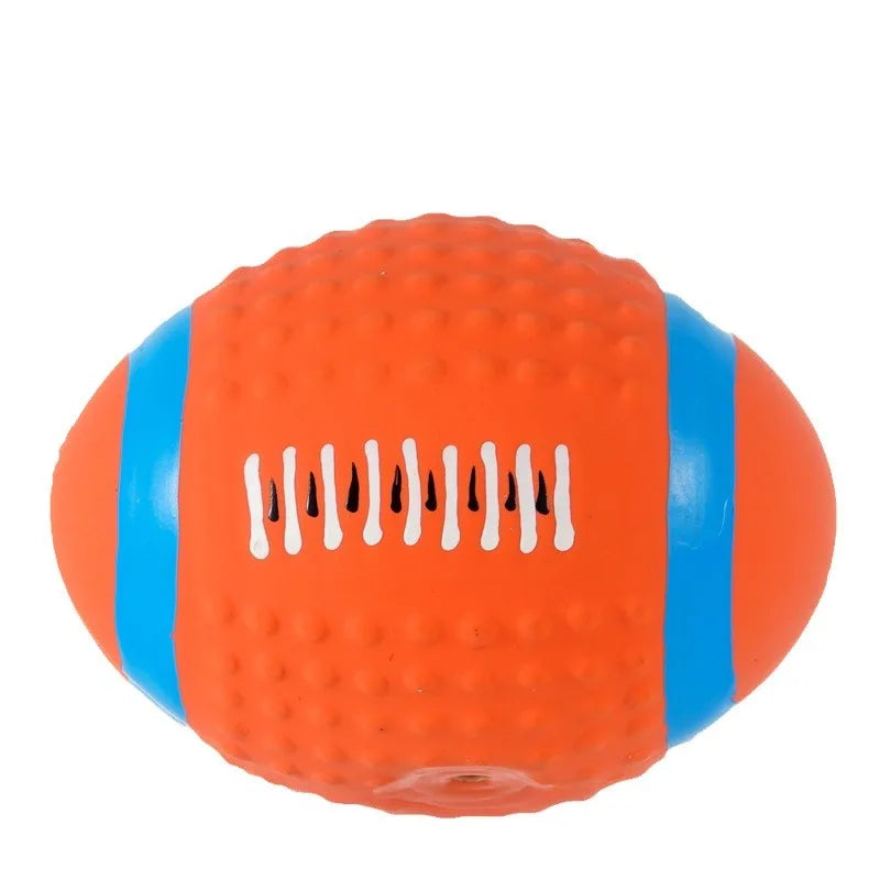 Brinquedos para cães que rangem, bolas de látex macias para cães pequenos, médios e grandes, rugby, futebol, vôlei, brinquedo para animais de estimação, bola de brinquedo interativo para mastigar