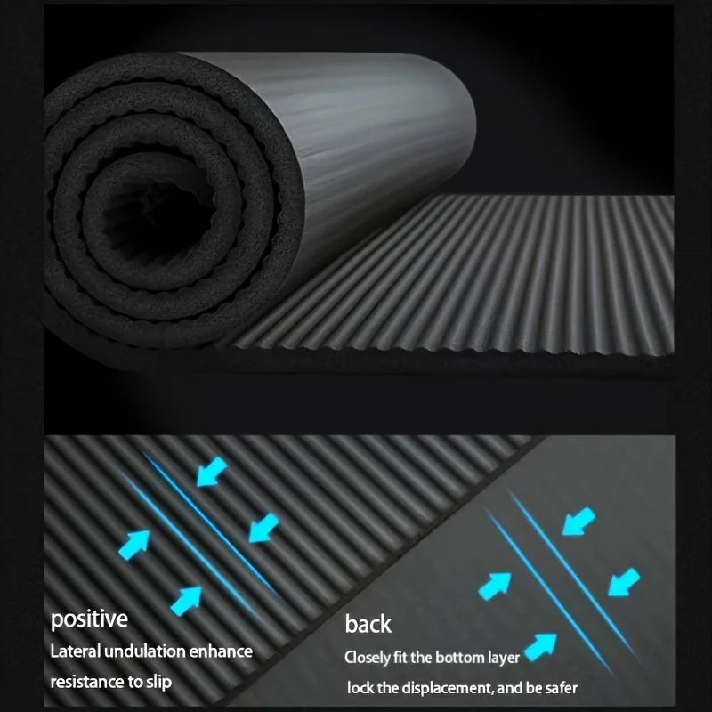 Tapete de ioga NBR de 15/20 mm de espessura, à prova de umidade, antiderrapante, durável, para acampamento, piquenique, 200x80 cm, para exercícios, academia e treino fitness