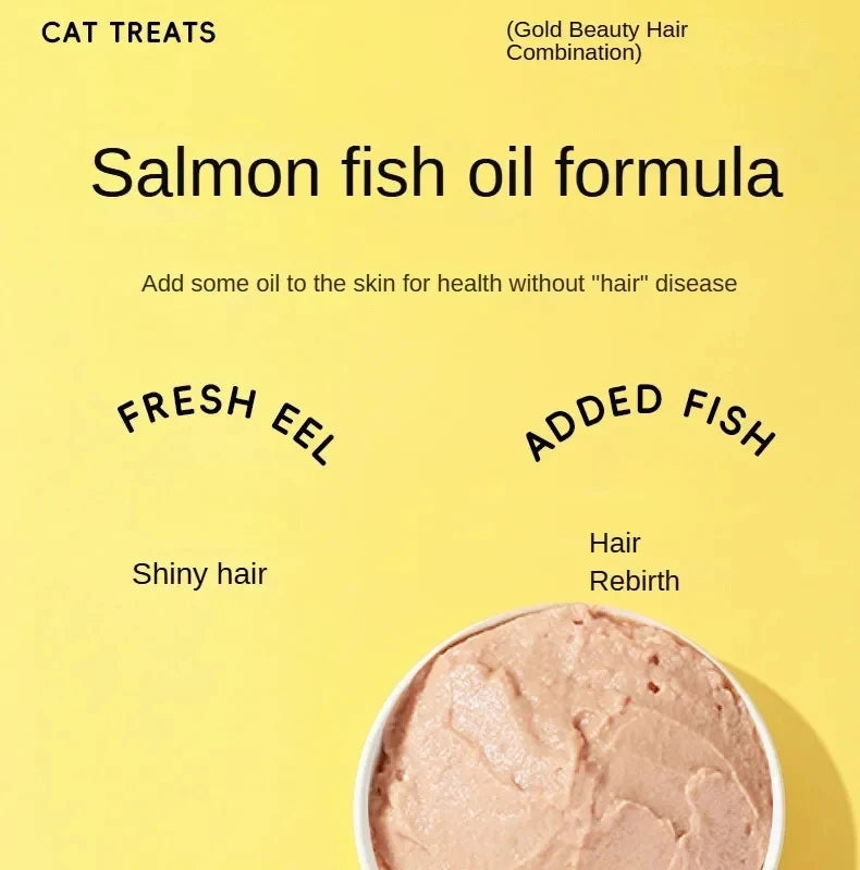 15g*5 Bag Pet Snacks Fish Oil Cat Strips Cat Wet Food Hydrating Cat Snacks Nutrition Salmon eel anchovy Chicken Cat Liquid Snack