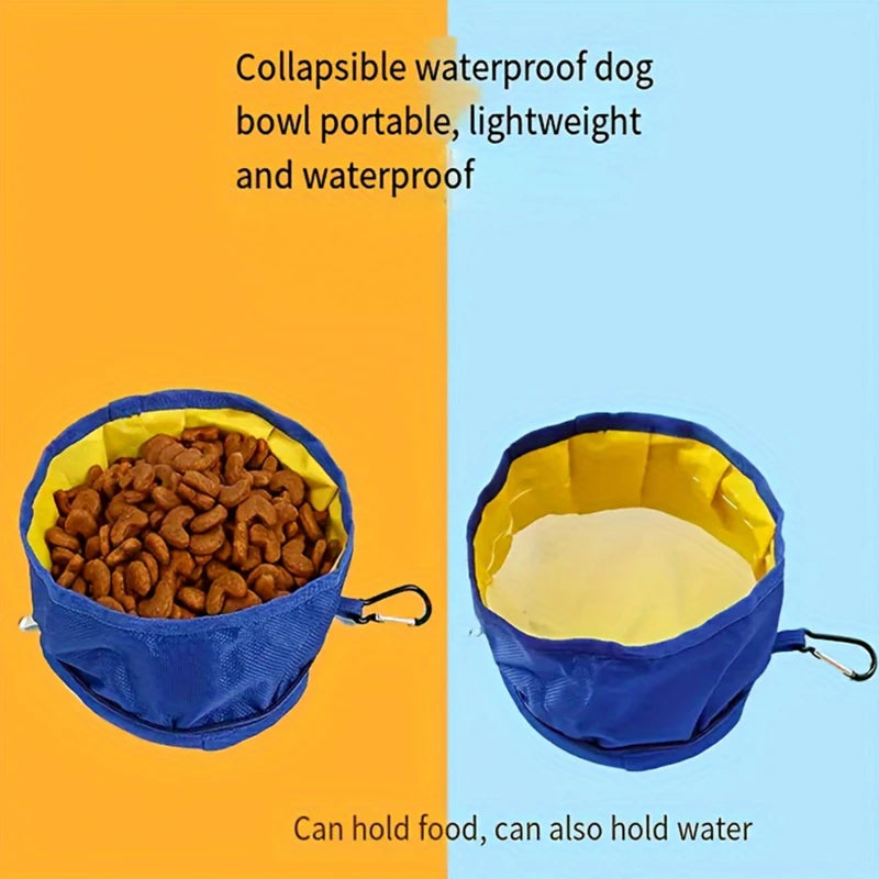 Alimentador portátil para animais de estimação, tigela dobrável e conveniente para alimentação de água para cães, filhotes e gatos, tigela dobrável para áreas externas, suprimentos para animais de estimação