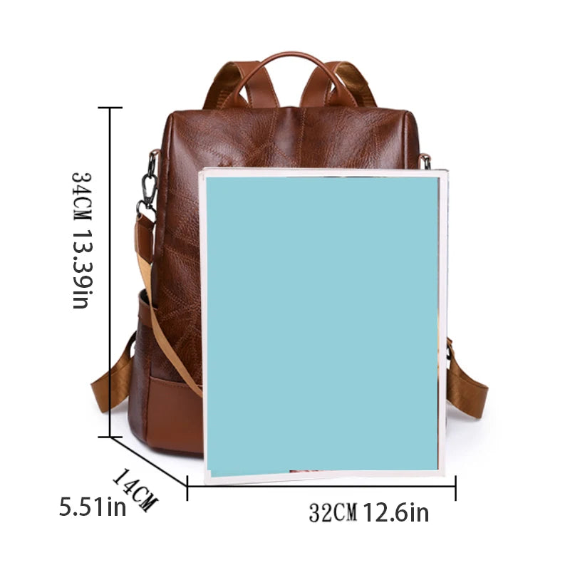 Mochila feminina da moda, bolsa de ombro, bolsa de viagem multifuncional, bolsa de mão, bolsa de mão, adequada para diferentes cenários
