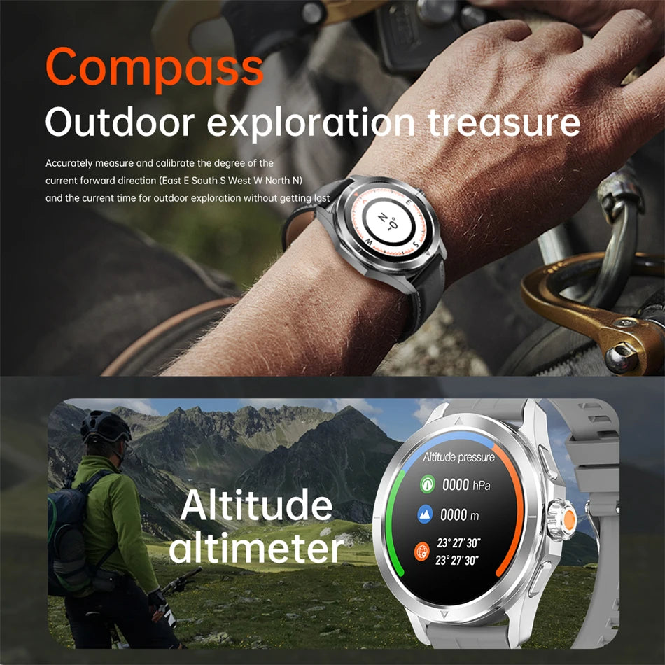 Novo 2025 para Xiaomi S4 Ultra Smart Watch Masculino AMOLED Esporte ao Ar Livre NFC GPS Rastreador de Frequência Cardíaca À Prova D'água Bluetooth Chamada Smartwatch