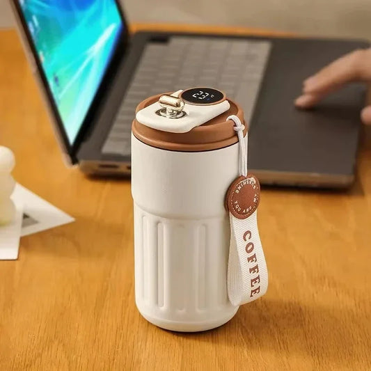Copo isolado de aço inoxidável com display de temperatura, copo de café inteligente para carro, copo de água, presente, ferramenta para beber
