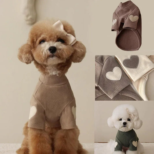 Nova camisa para gatos e animais de estimação, roupas quentes para cães e gatos, designer de base, urso de pelúcia fofo, moletom com capuz Yorkshire, roupas para filhotes MWTJK01