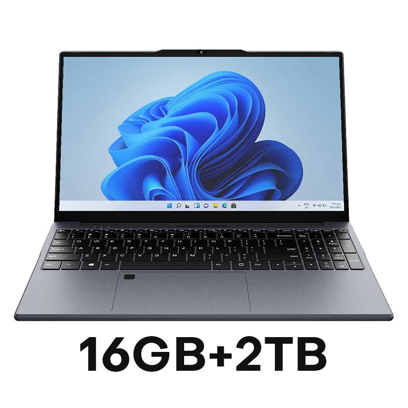 Computador portátil ultrafino Intel Core i7 6500U de 15,6" com Windows 11, 16 GB DDR4, SSD de 1 TB, notebook para jogos com desbloqueio por impressão digital