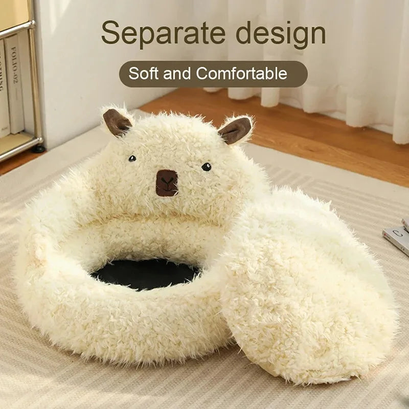 Bed for Cats Warm Cushions Accessories Pet Products Winter Supplies Dog Mat Goods Things Beds Accessory Puppy Basket House