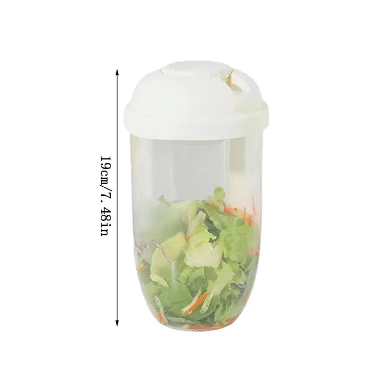 1 peça/copo de salada portátil, tigela de salada de café da manhã com garfo, lancheira escolar, armazenamento de alimentos, caixa bento, iogurte, aveia, cereal, leite, copo