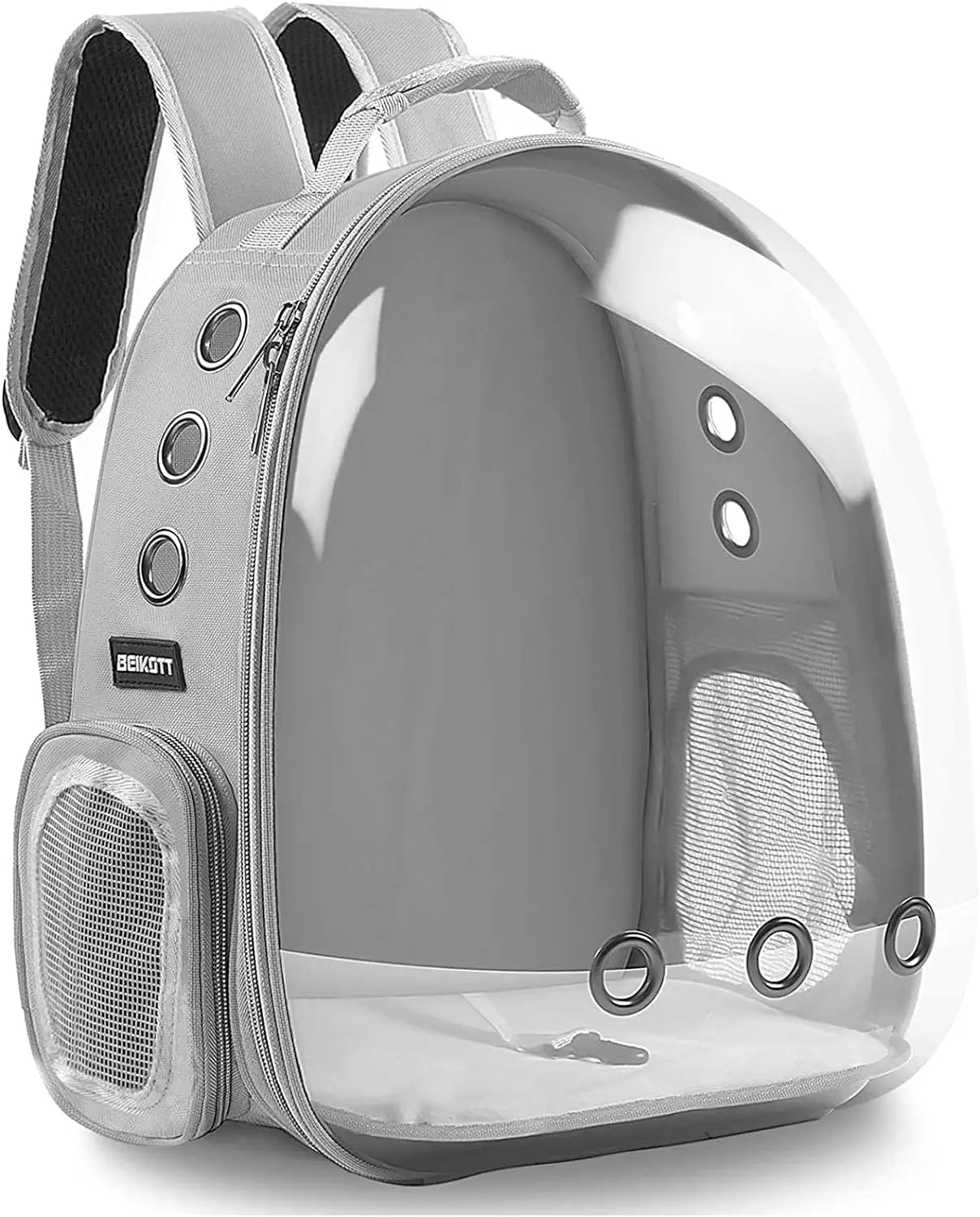 Mochila para gatos, bolsa respirável, cápsula transparente, portátil, para viagem ao ar livre, bolsa de ombro para animais de estimação, mochila para animais de estimação