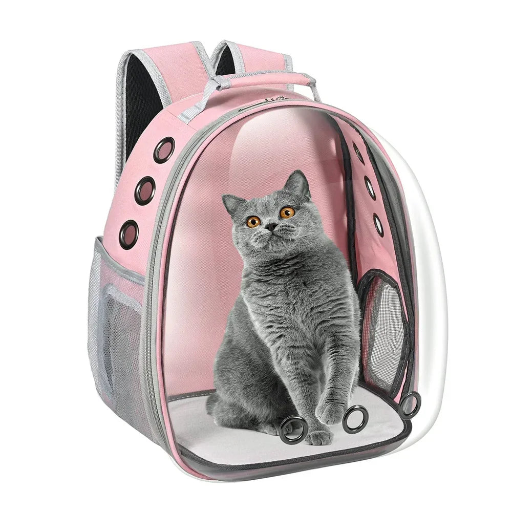 Mochila para transporte de gatos, aprovada pela companhia aérea, para transporte de animais de estimação para gatos pequenos e médios, filhotes, viagens, caminhadas, acampamentos, mochila durável para animais de estimação
