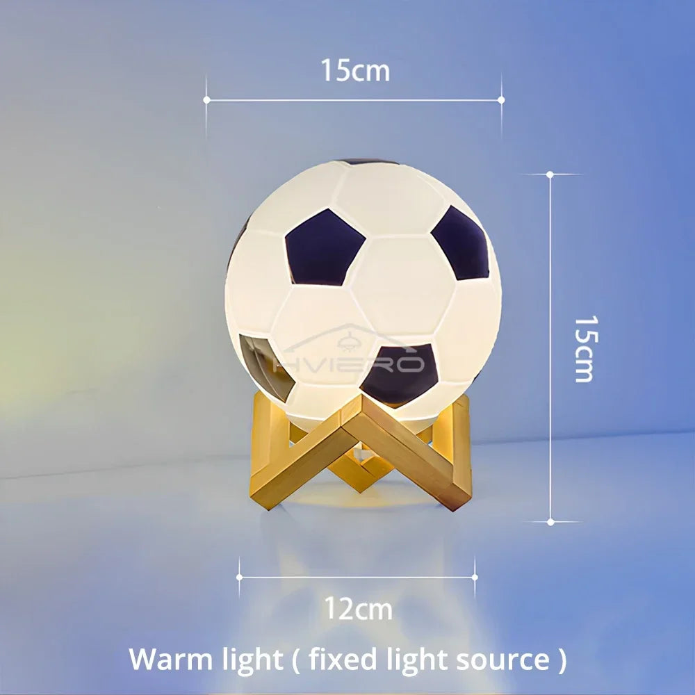 1 peça 3D luz noturna de futebol decoração de mesa de quarto lâmpada de futebol alimentada por bateria presente perfeito para adolescentes decoração lâmpada presentes