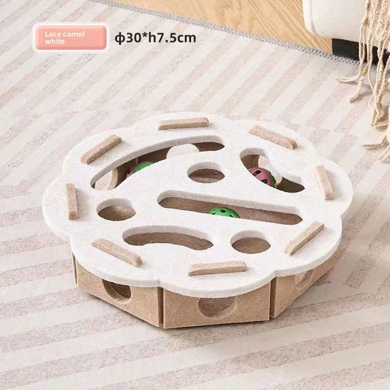 Brinquedos para gatos de estimação, caixa de quebra-cabeça de feltro, exercício interativo, jogo de caça para gatos domésticos, acessórios esportivos e entretenimento