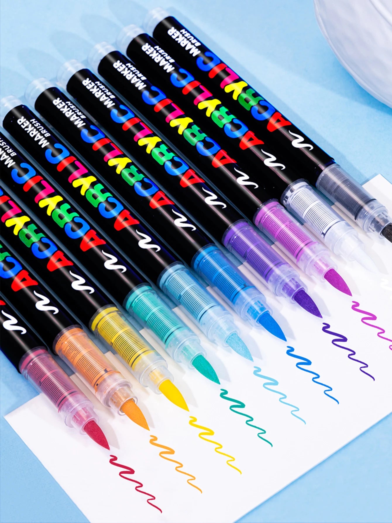 Conjunto de marcadores profissionais para artistas, 12-240 cores/caixa - Marcadores acrílicos líquidos de ponta macia para desenho em linha reta, pintura artística de grafite faça você mesmo