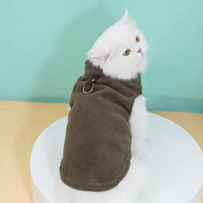 Roupas de lã macia para cães pequenos, filhotes, gatos, coletes, roupas para chihuahua, jaqueta de buldogue francês, casacos pug, atacado