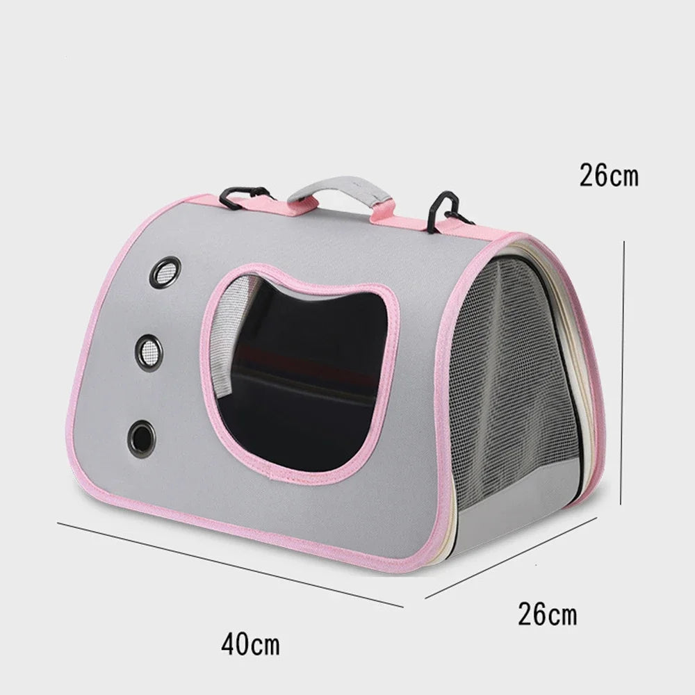 Bolsa de transporte portátil para gatos, bolsa dobrável para gatos, bolsa de ombro respirável para cães pequenos, gatos, bolsa de transporte para cães e gatos