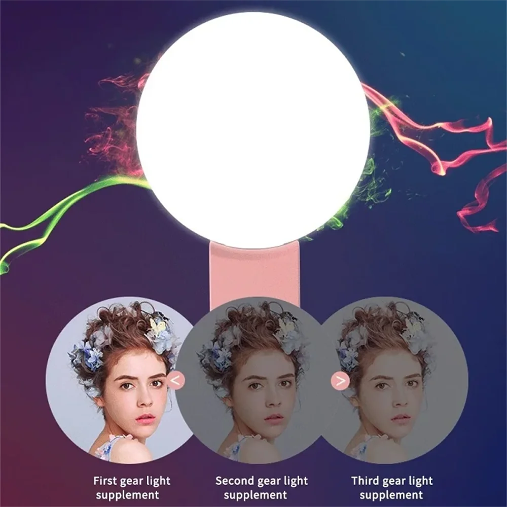 Universal  Mobile Phone Selfie Light Clip Adjustable 3 Level Brightness Fill Light Live Broadcast Light Portable USB Charge Lamp