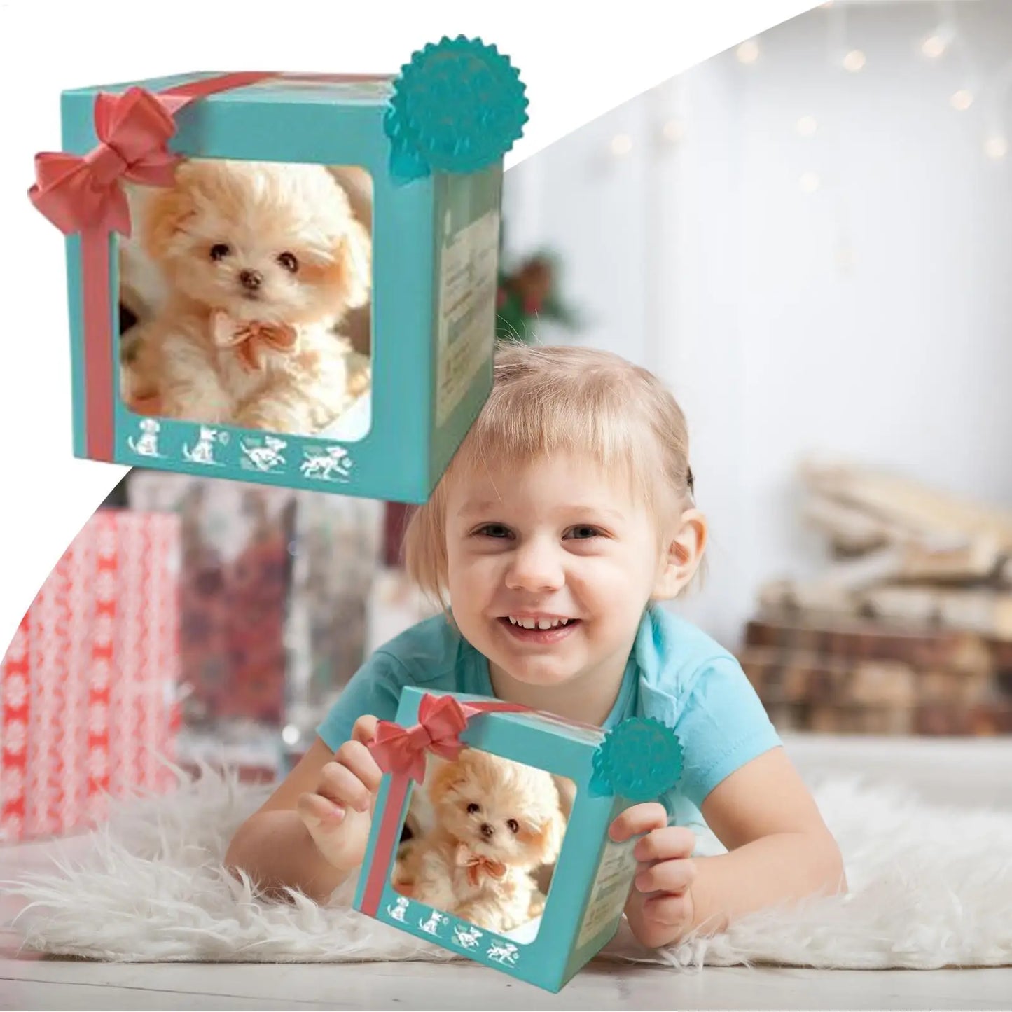Simulação inteligente de cachorro robô elétrico de estimação que parece real, andando, brinquedo de pelúcia robô interativo interessante para presente