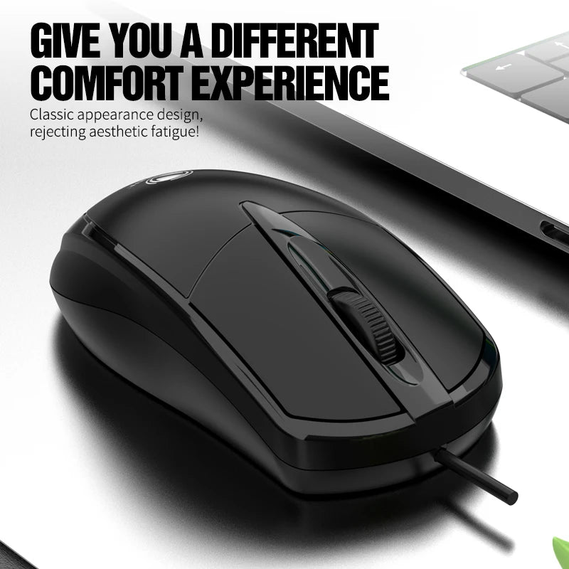 301 Mouse com fio para jogos de escritório, computador desktop, laptop, mouse comercial, mouse óptico USB