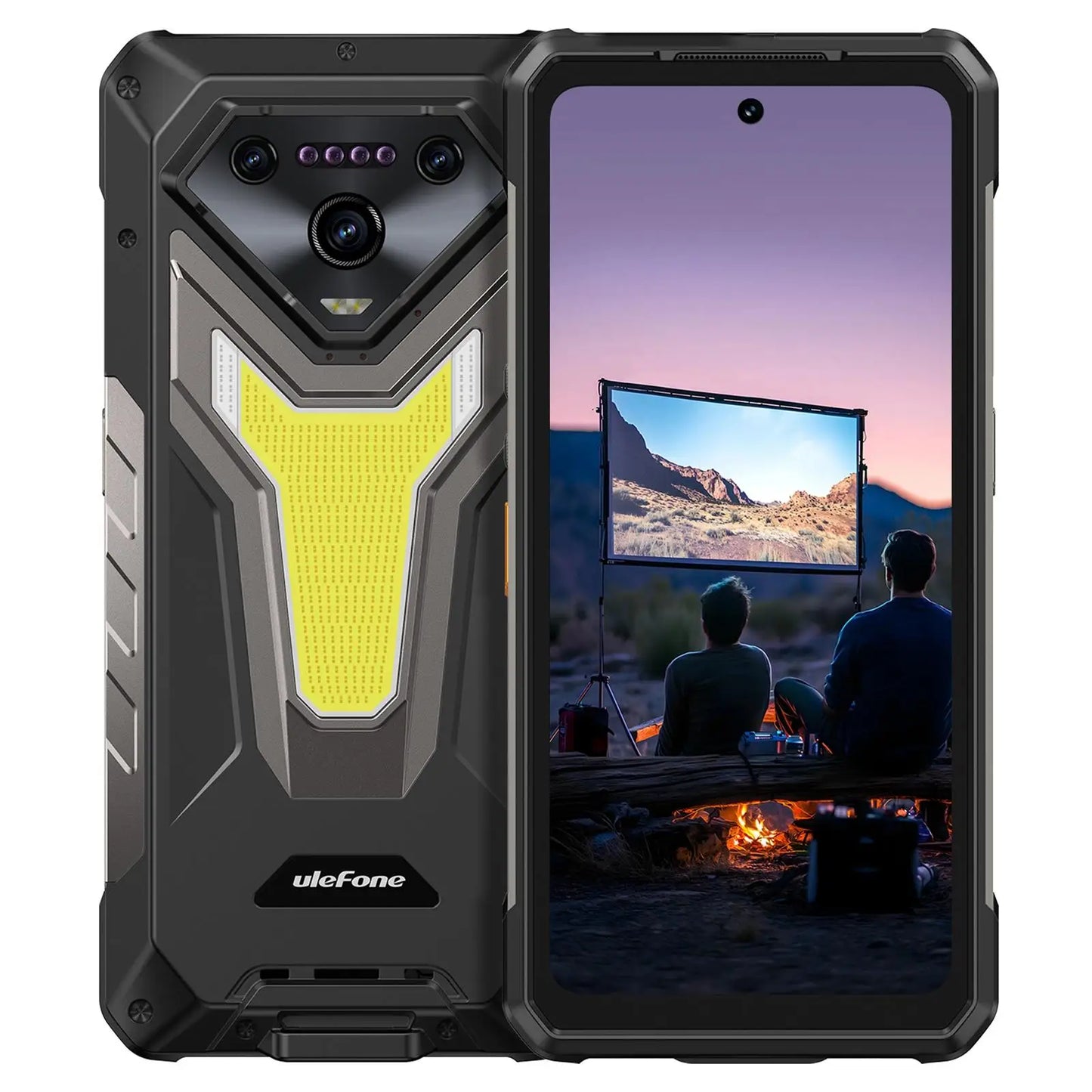 Ulefone Armor 34 Pro 5G, telefone robusto com IA, 32 GB + 512 GB, 25.500 mAh, 6,95" com projetor integrado, 120 Hz, Android 15, MTK 7300, NFC