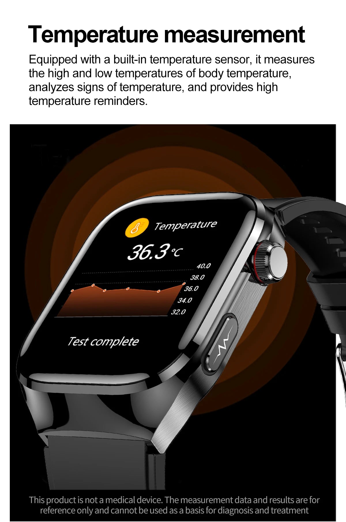 Novo 2025 para Huawei Três altas pressão arterial Smartwatch ECG Ácido Úrico Frequência Cardíaca Relógio Análise Corporal Monitoramento de Saúde Relógios