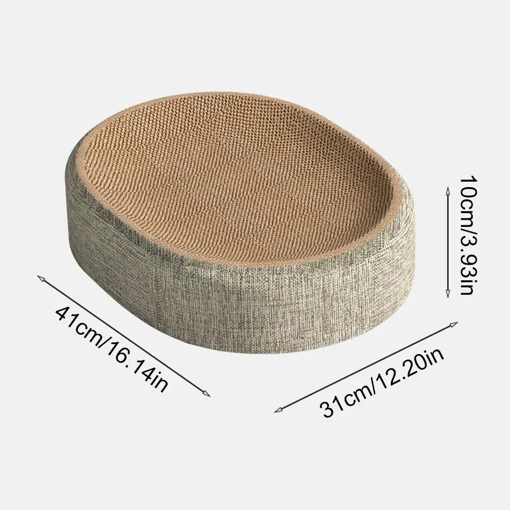Arranhador oval para gatos, cama de sisal para arranhar, tapete de dormir multiuso para animais de estimação, resistente ao desgaste, cama para arranhar para gatos