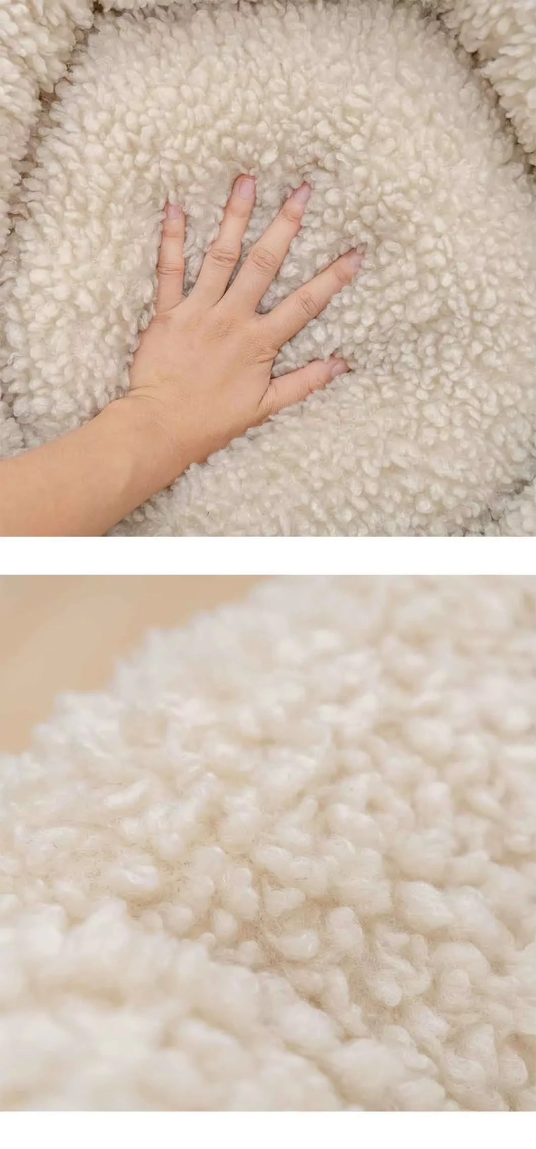 Fabricante atacadista de pelúcia macia de lã de luxo para animais de estimação, almofada redonda, donut, cama calmante para cães e gatos, canil