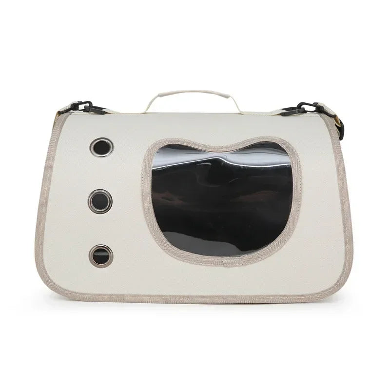 Bolsa para gato de estimação, bolsa portátil para cachorro, mochila respirável para transporte de cães pequenos, dobrável para gatos, bolsa de transporte para viagens em grandes espaços