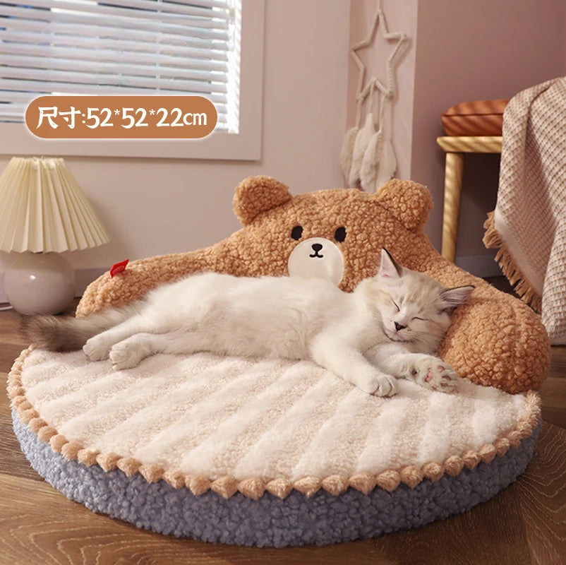 Soft Pet Dog Bed Winter Warm Dog Sleeping Mat Corduroy Pet Mat for Cats Dogs Fluff Sleeping Removable Pet Beds Pet Supplies