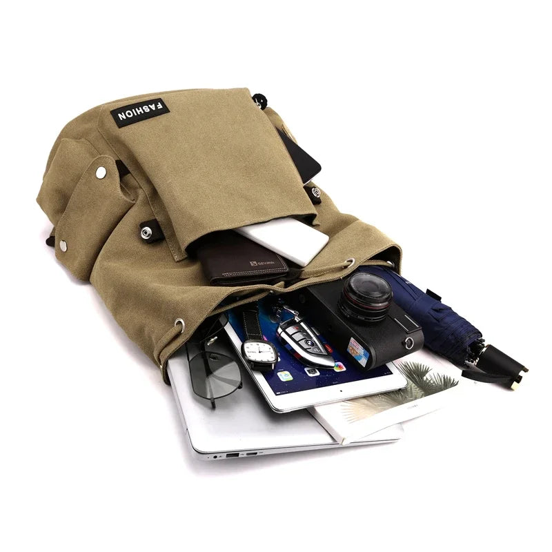 Mochilas masculinas de escalada e caminhada, estilo novo, 2025, para viagem, lazer, estudantes, mochilas escolares grandes, da moda, com bolsos grandes e zíper múltiplo