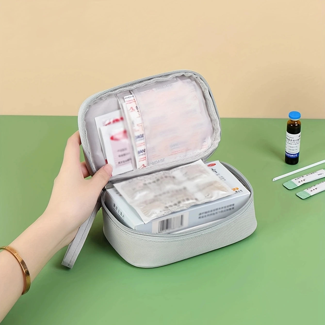 1 peça/3 peças/5 peças bolsa de remédios portátil kit de primeiros socorros kit de emergência médica organizador para viagem ao ar livre remédios domésticos pílulas