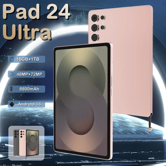 Tablet original novo 2025 Pad 24Ultra Snapdragon 8gen3 13 polegadas Android 13.0 Dual 5G Rede Bluetooth WiFi 16GB + 1TB