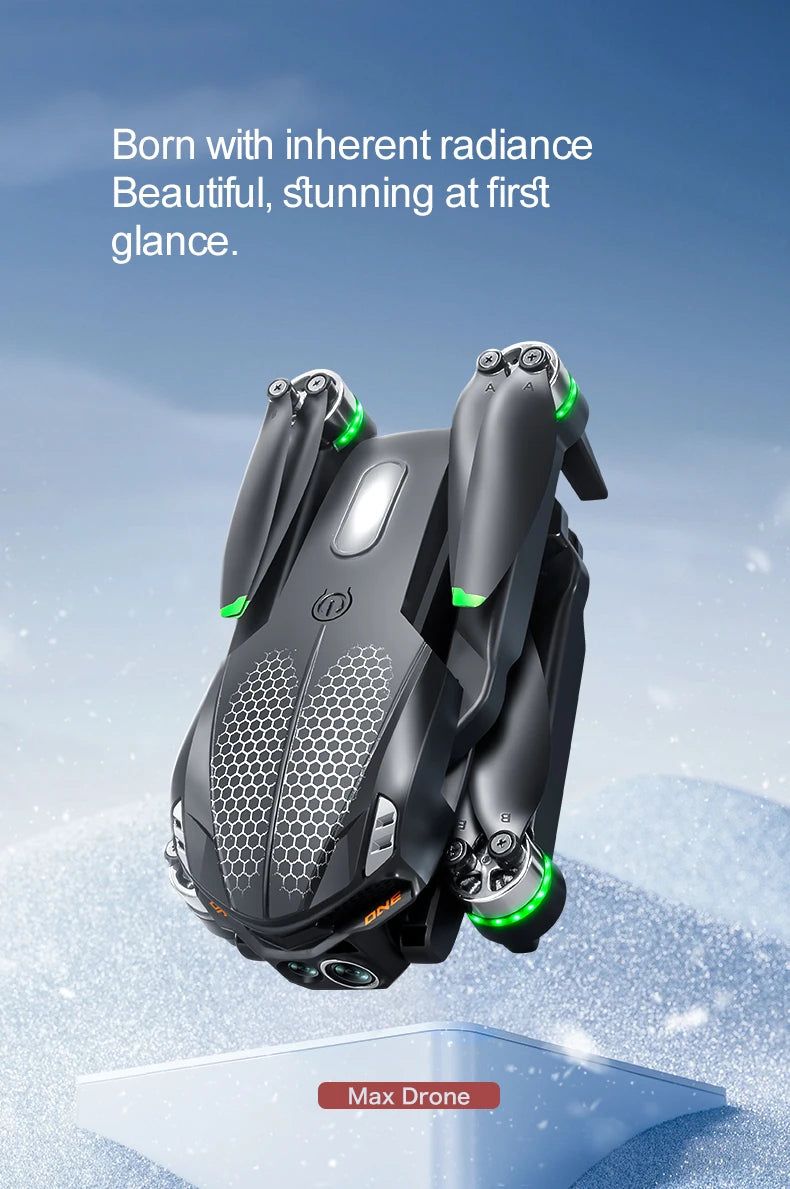 Drone S168 RC 2025 com tela de 2,4 polegadas, motor sem escova, câmeras duplas 8K HD, posicionamento de fluxo óptico, aeronave de brinquedo com prevenção inteligente