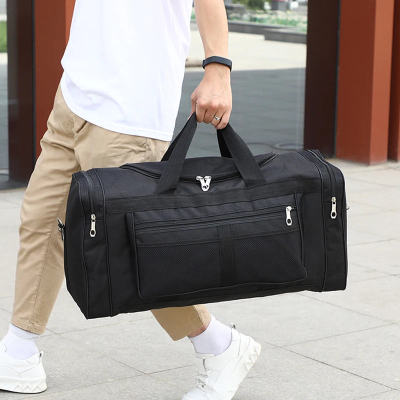 1 bolsa de armazenamento de bagagem de grande capacidade, bolsa de viagem portátil, ombro ou transversal, bolsa de fitness