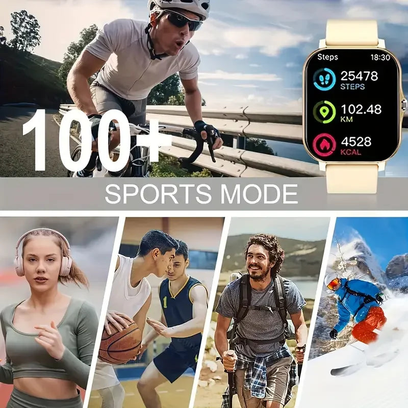 Relógio inteligente XiQeer para mulheres e homens, relógio de pulso com Bluetooth, reprodutor de chamadas, música, fitness, esportivo, pulseira, monitor de sono, relógios digitais