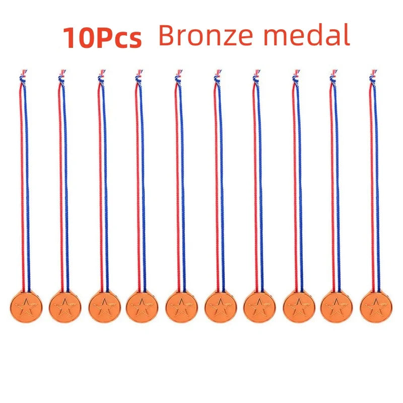 10pcs Kids Prize Games Competition Motion Toy Kids Medals Sports Day Medals Sports Day Games Kids Medals for Kids Dance Gift