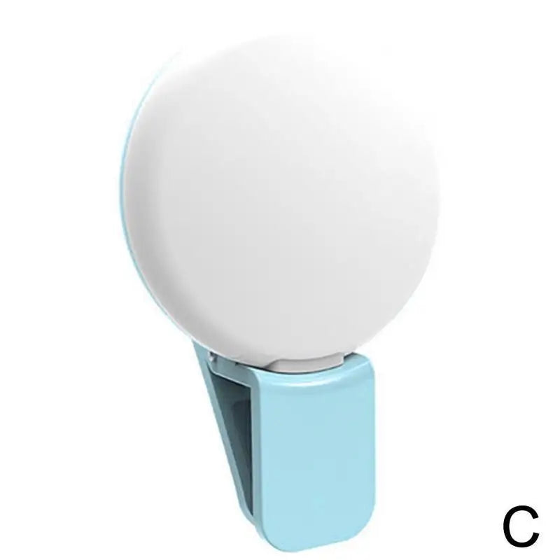 Luz de preenchimento universal para selfies em celulares, lâmpada LED portátil para vídeos ao vivo, acessórios para smartphones e iPhone, luz com clipe de carregamento USB