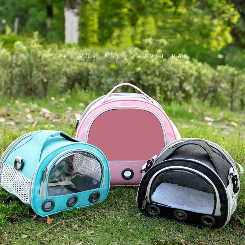 Bolsa de transporte para cães, gatos, pássaros e coelhos com almofada de algodão grosso, mochila de aviação para animais de estimação, bolsa de viagem portátil anti-sufocante, bolsa para cães de estimação