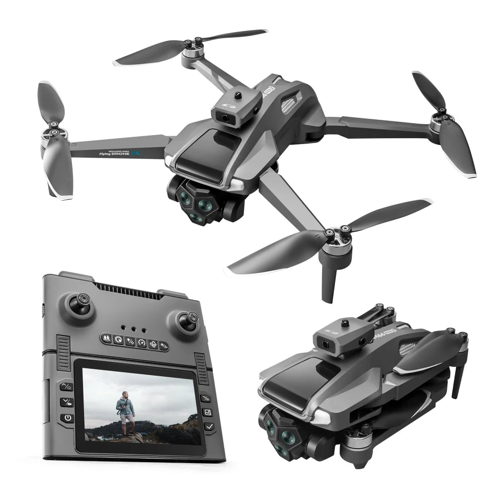 Novo drone 2025, controle remoto de tela grande, câmera HD, motor sem escovas, cheio de potência, luzes brilhantes, o melhor presente!