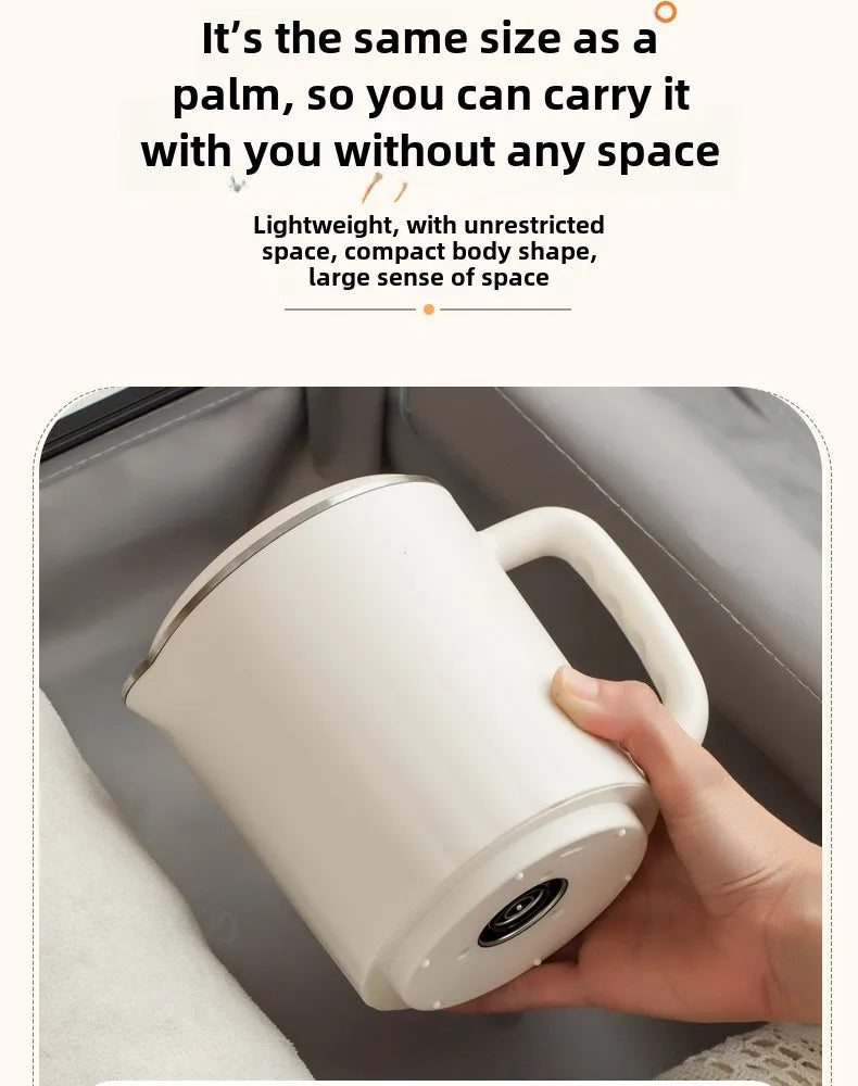 Chaleira dobrável para viagem, pequena chaleira dobrável portátil para áreas externas, aço inoxidável 304, chaleira elétrica