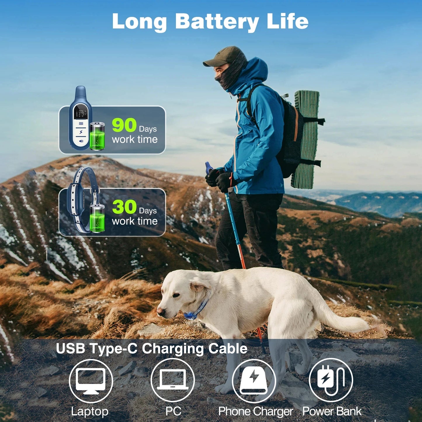 1000M Dog Training Collar 3 Training Modes Waterproof & Rechargeable Shock Collar With Remote Control dogs accessories 강아지