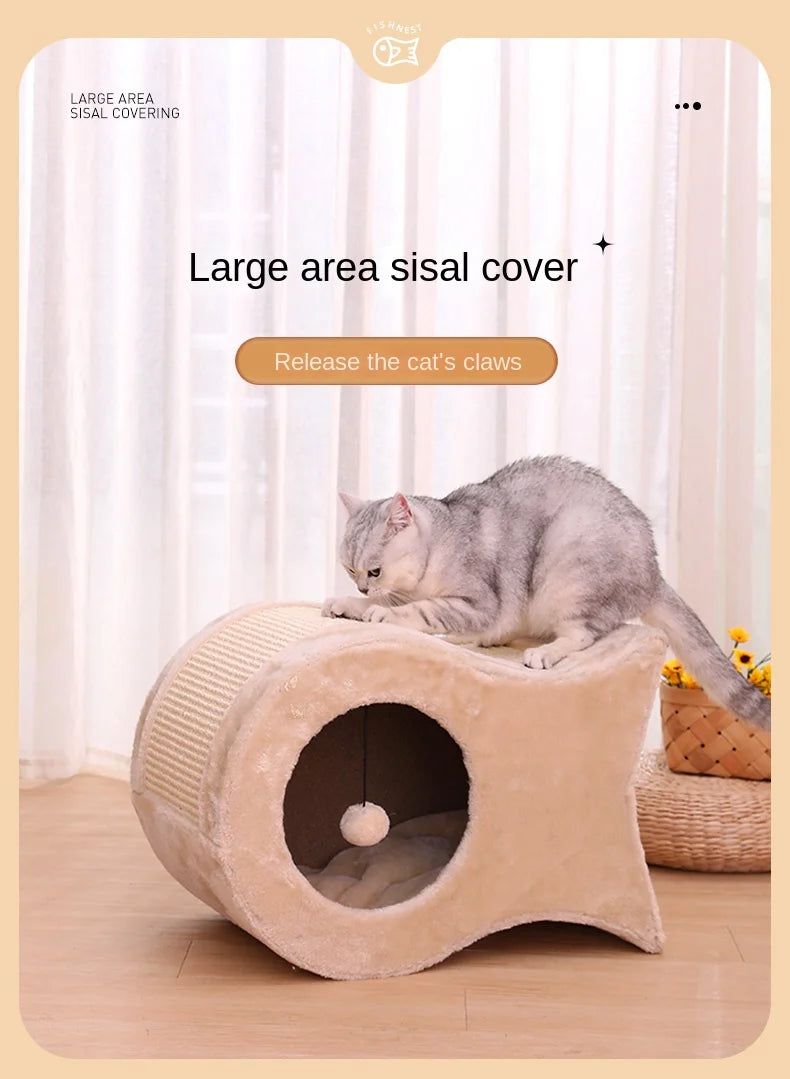 Ninho de gato, casa quente para gatos, casa fechada para gatos durante todo o ano, ninho de dormir para gatos no inverno, suprimentos para animais de estimação