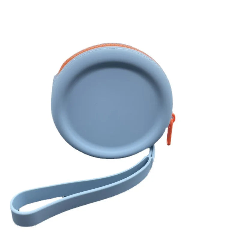 Bolsa de treinamento para petiscos de cachorro, bolsa portátil de silicone para petiscos de cachorro com cordão e gancho para armazenamento de suprimentos para caminhadas ao ar livre