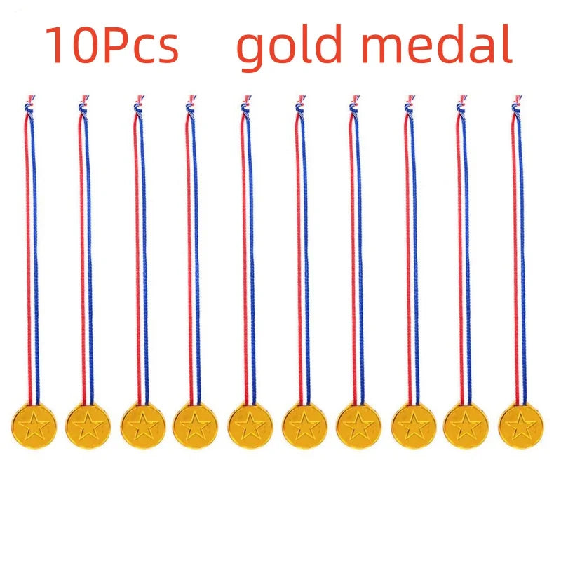 10pcs Kids Prize Games Competition Motion Toy Kids Medals Sports Day Medals Sports Day Games Kids Medals for Kids Dance Gift
