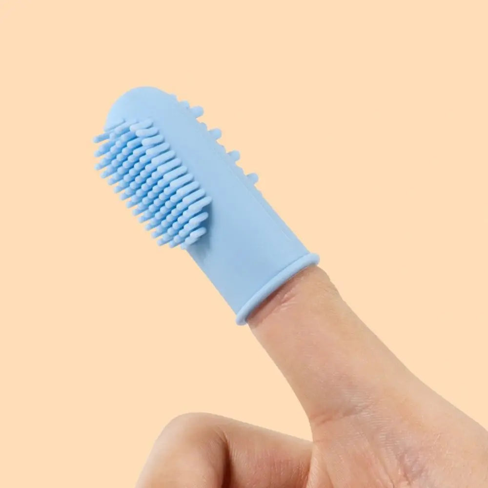 Silicone Pet Finger Toothbrush Bite Resistant Soft Cats Mouth Cleaner 360° Cleaning Pet Teeth Cleaning Fingertips for Cats Dogs