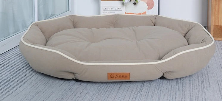 Solid Color Non Slip Soft Breathable High Rebound Dog Golden Fur Shiba Inu Mattress Sleeping Bed Large Dog Pet Bed Pet Supplies