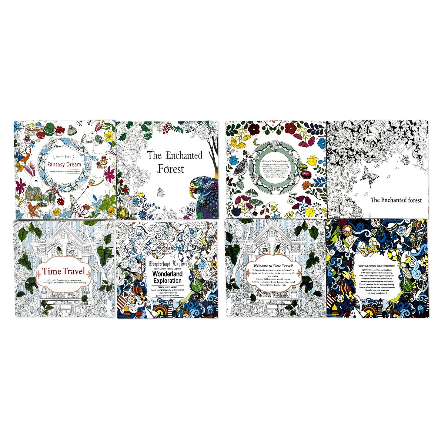 1 conjunto de 8 livros de colorir avançados para adultos, para melhorar a concentração, com padrões altamente difíceis, para brincar livremente, presentes da moda