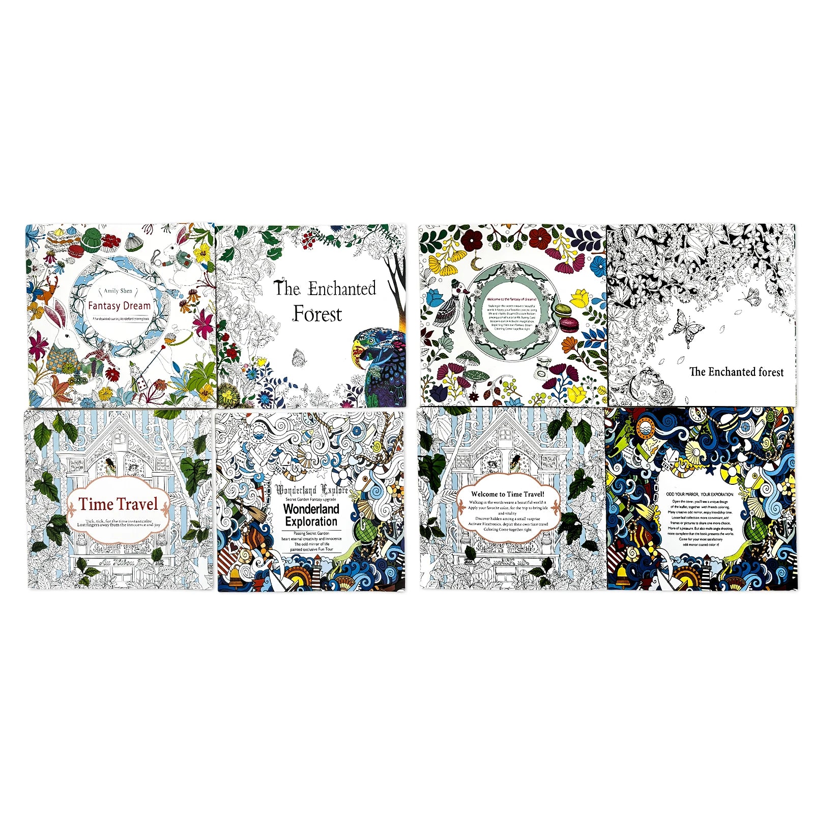 1 conjunto de 8 livros de colorir avançados para adultos, para melhorar a concentração, com padrões altamente difíceis, para brincar livremente, presentes da moda