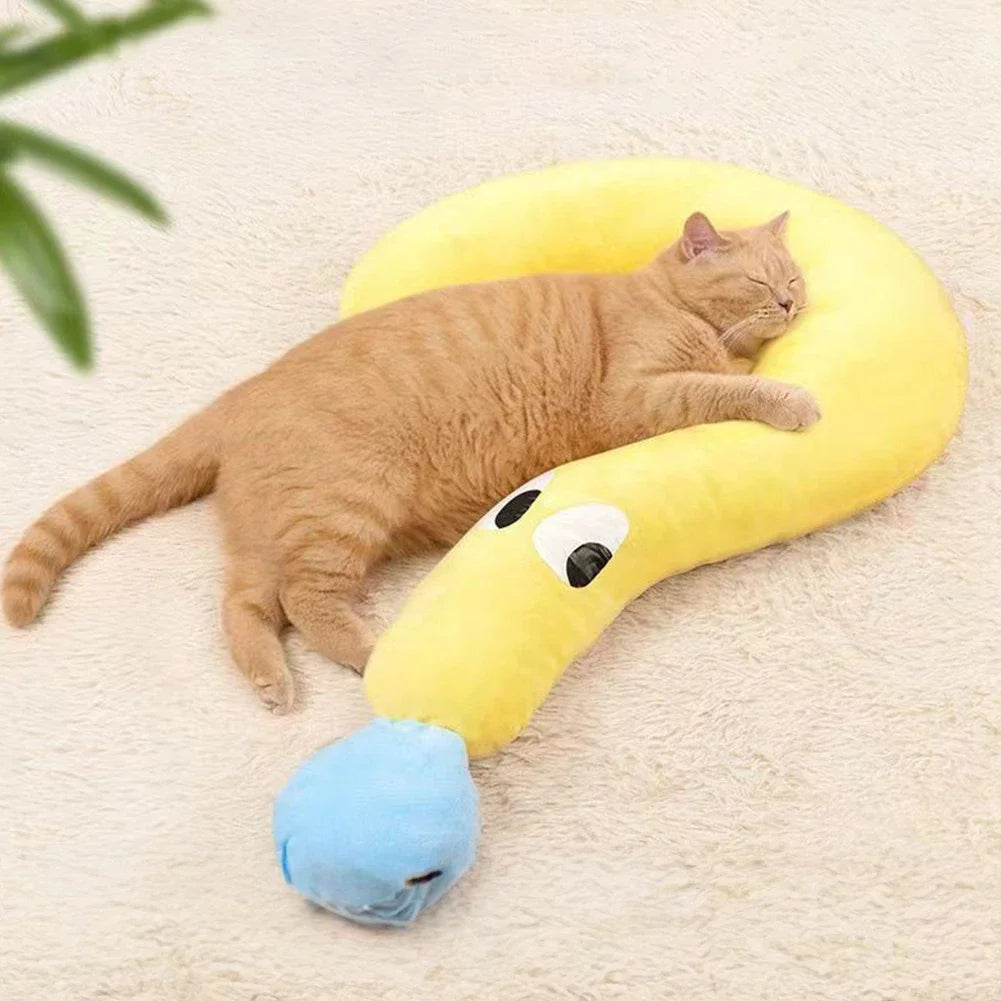 Travesseiro fofo para animais de estimação, protetor de pescoço em formato de U, sono profundo para filhotes, gatinhos, travesseiro para descanso de cabeça de cachorro e gato, suprimentos para animais de estimação